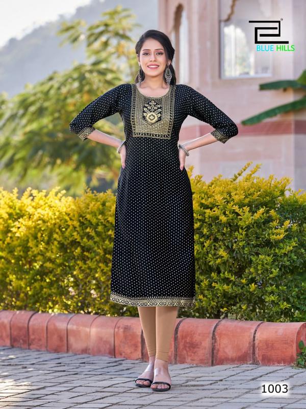 Blue Hills Freddy Plus Size Rayon Designer Kurti Collection